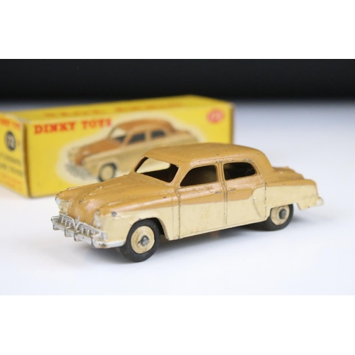 1364 - Five boxed Dinky diecast models to include 174 Hudson Hornet Sedan in red with cream, 156 Rover 75 S... 