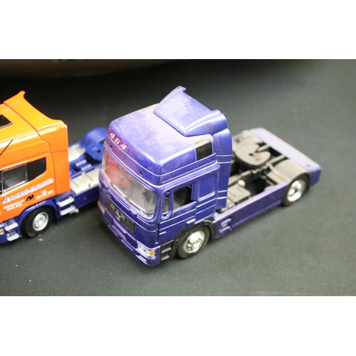 1214 - Large collection of unboxed diecast models to include mainly haulage models featuring trucks and tra... 