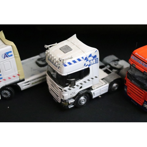 1214 - Large collection of unboxed diecast models to include mainly haulage models featuring trucks and tra... 