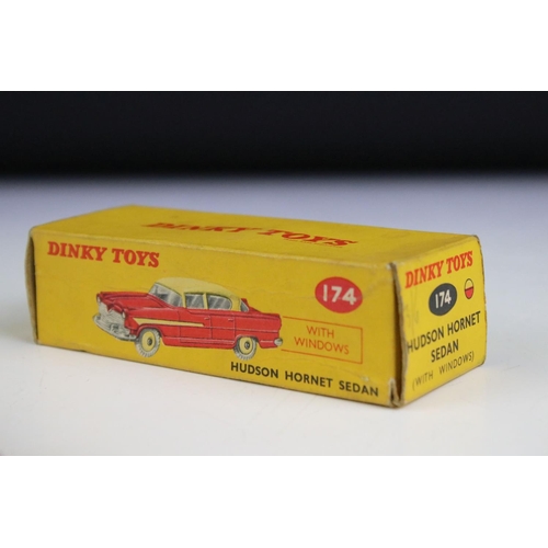 1364 - Five boxed Dinky diecast models to include 174 Hudson Hornet Sedan in red with cream, 156 Rover 75 S... 