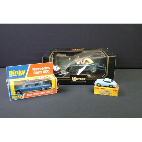 1215 - Two boxed Dinky diecast models to include 182 Porsche 356A Coupe (with windows; diecast generally gd... 