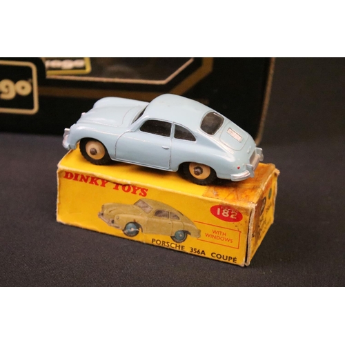 1215 - Two boxed Dinky diecast models to include 182 Porsche 356A Coupe (with windows; diecast generally gd... 