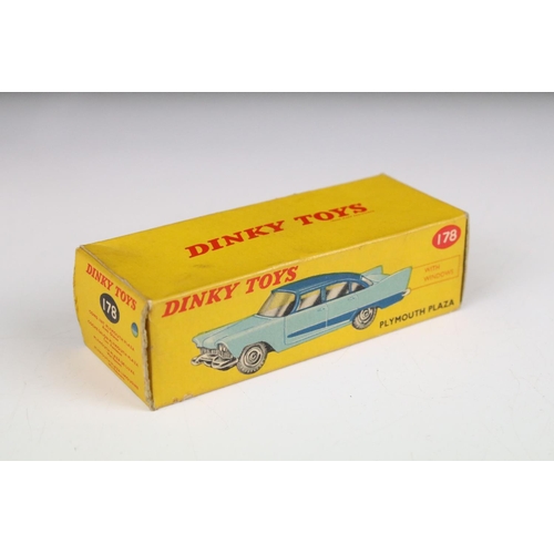 1364 - Five boxed Dinky diecast models to include 174 Hudson Hornet Sedan in red with cream, 156 Rover 75 S... 