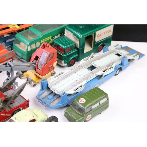 1274 - Around 35 mid 20th C play worn diecast models to include Dinky, Corgi and Matchbox, featuring Corgi ... 