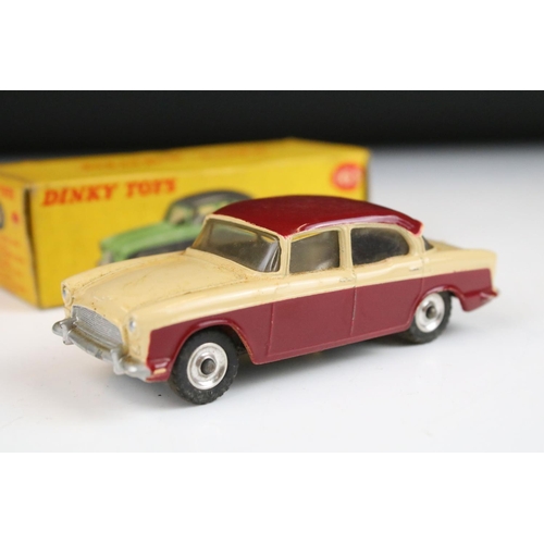 1365 - Three boxed Dinky diecast models to include 182 Porsche 356A Coupe in pale blue, 165 Humber Hawk in ... 