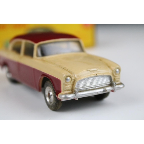 1365 - Three boxed Dinky diecast models to include 182 Porsche 356A Coupe in pale blue, 165 Humber Hawk in ... 