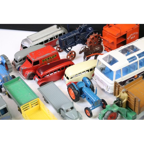 1275 - Around 40 mid 20th C diecast models, mainly farm related examples, features Dinky, Matchbox and Brit... 