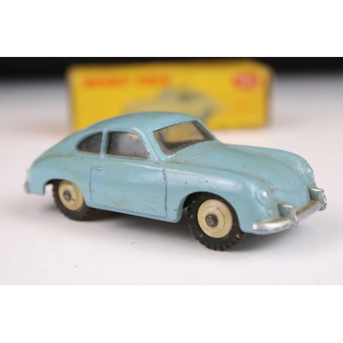 1365 - Three boxed Dinky diecast models to include 182 Porsche 356A Coupe in pale blue, 165 Humber Hawk in ... 