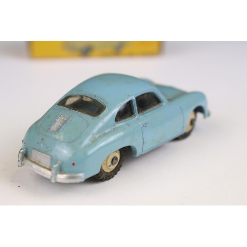 1365 - Three boxed Dinky diecast models to include 182 Porsche 356A Coupe in pale blue, 165 Humber Hawk in ... 