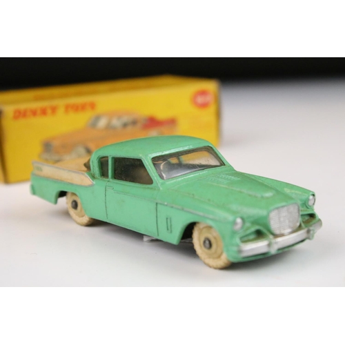 1365 - Three boxed Dinky diecast models to include 182 Porsche 356A Coupe in pale blue, 165 Humber Hawk in ... 