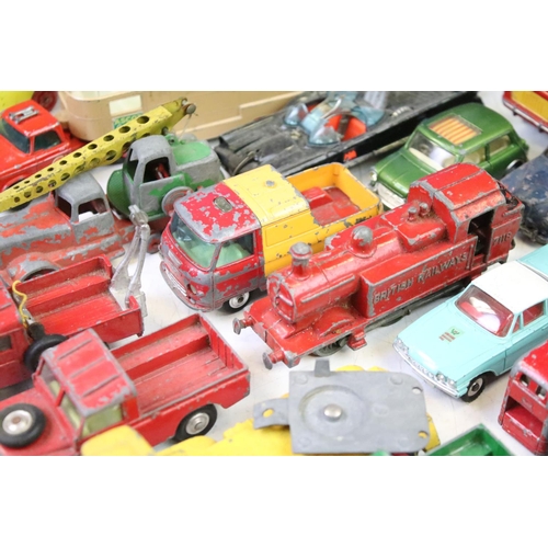 1276 - Around 60 Mid 20th C play worn diecast models to include Corgi, Dinky, Triang Spot-On & Matchbox Les... 