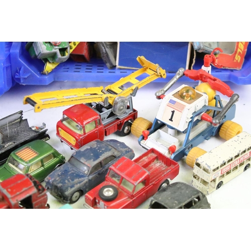 1276 - Around 60 Mid 20th C play worn diecast models to include Corgi, Dinky, Triang Spot-On & Matchbox Les... 