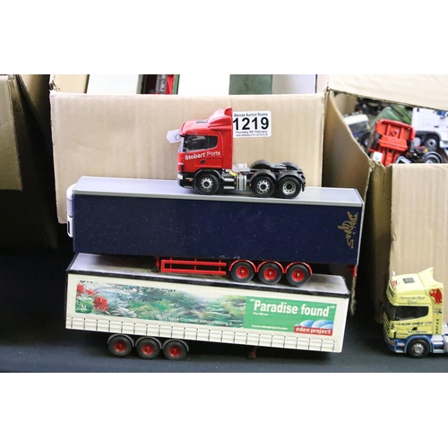 1219 - Large collection of Corgi haulage diecast models to include around 60 trucks to include examples fro... 