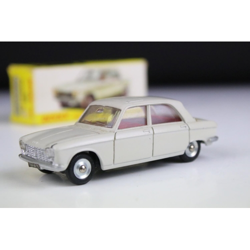 1366 - Two boxed French Dinky diecast models to include 510 Peugeot 204 in white with red interior (vg with... 