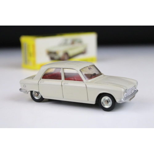 1366 - Two boxed French Dinky diecast models to include 510 Peugeot 204 in white with red interior (vg with... 