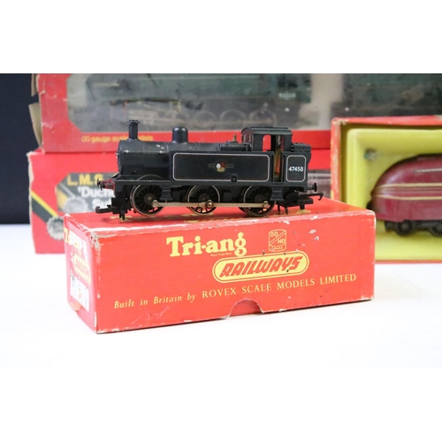 122 - Six boxed OO gauge locomotives to include 4 x Hornby/Triang (Dichess of Sutherland, King George VI (... 