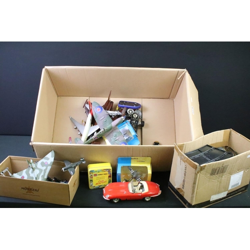 1220 - Collection of around 30 diecast models of varying scales, mostly planes, to include Corgi, Dinky, Un... 