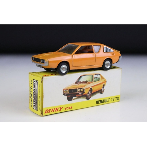 1369 - Boxed French Dinky 011451 Renault 17 TS diecast model in orange, vg