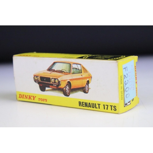 1369 - Boxed French Dinky 011451 Renault 17 TS diecast model in orange, vg