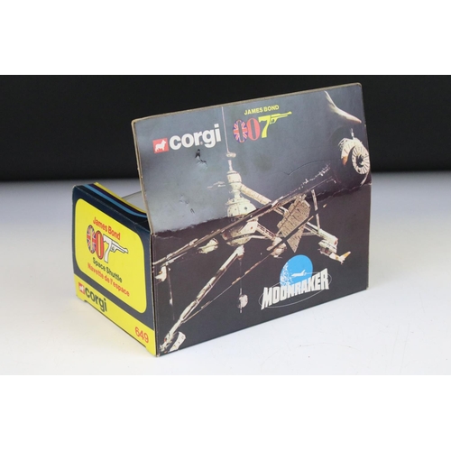 1370 - Boxed Corgi 649 James Bond 007 Moonraker Space Shuttle diecast model with separate satellite diecast... 