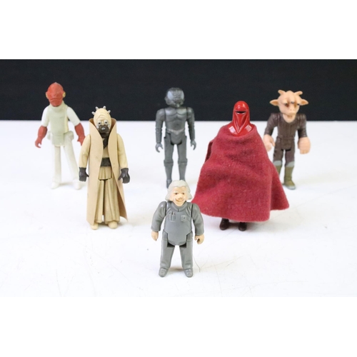 1527 - Star Wars - Six play worn original Star Wars figures to include Tusken Raider, Ugnaught, Emperor's R... 