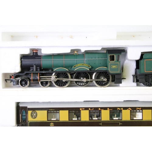 130 - Boxed Hornby OO gauge Silver Jubilee Pullman passenger train set, all appearing complete with locomo... 