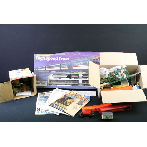 131 - Group of Hornby OO gauge model railway to include boxed R695 High Speed Train set containing Interci... 