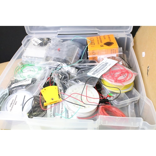 133 - Quantity of model railway accessories to include carded and bagged kits, poitentioneters, electrical... 