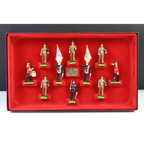 313 - Four boxed Britains military metal figure sets to include 5392 The 9th/12th Royal Lancers, 5291 The ... 