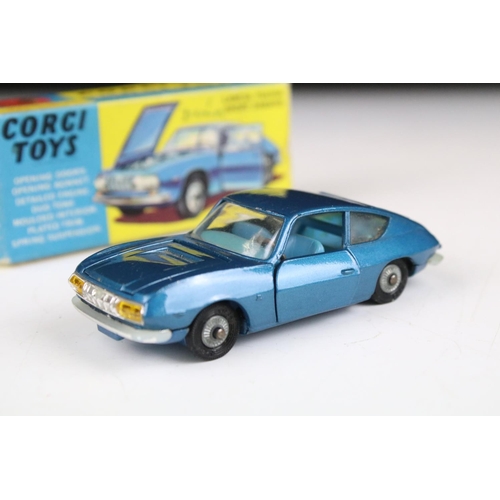 1380 - Four boxed Corgi diecast models to include 275 Rover 2000 TC in metallic green (diecast gd, box fair... 