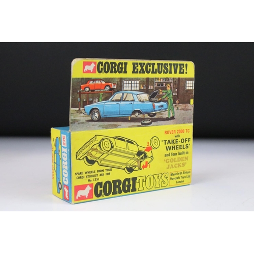 1380 - Four boxed Corgi diecast models to include 275 Rover 2000 TC in metallic green (diecast gd, box fair... 