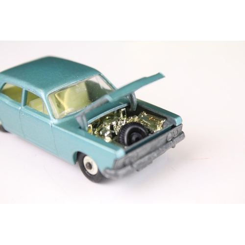 1381 - Two boxed Matchbox 75 Series 53 Ford Zodiac MK V diecast models in metallic light blue, one featurin... 