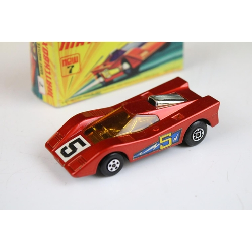 1382 - Six boxed Matchbox Superfast diecast models to include 70 Dragster in pink (decals ex, minimal paint... 