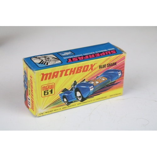 1382 - Six boxed Matchbox Superfast diecast models to include 70 Dragster in pink (decals ex, minimal paint... 