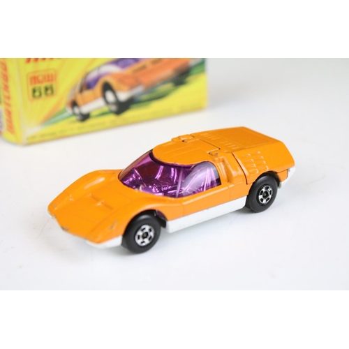 1382 - Six boxed Matchbox Superfast diecast models to include 70 Dragster in pink (decals ex, minimal paint... 