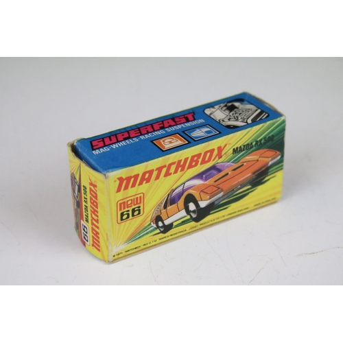 1382 - Six boxed Matchbox Superfast diecast models to include 70 Dragster in pink (decals ex, minimal paint... 