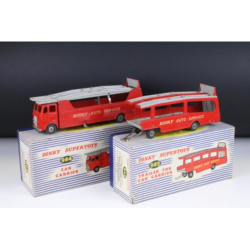 1383 - Two boxed Dinky Supertoys diecast models to include 984 Car Carrier and 985 Trailer for Car Carrier,... 