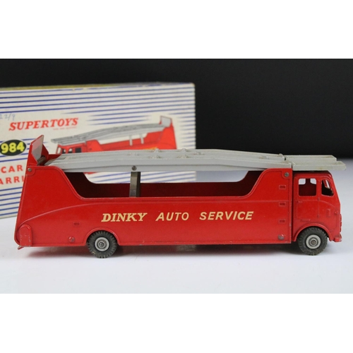 1383 - Two boxed Dinky Supertoys diecast models to include 984 Car Carrier and 985 Trailer for Car Carrier,... 