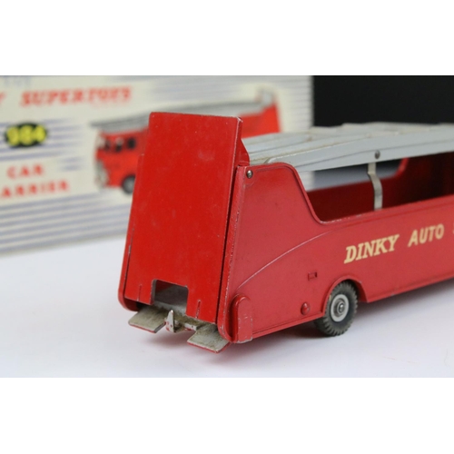 1383 - Two boxed Dinky Supertoys diecast models to include 984 Car Carrier and 985 Trailer for Car Carrier,... 