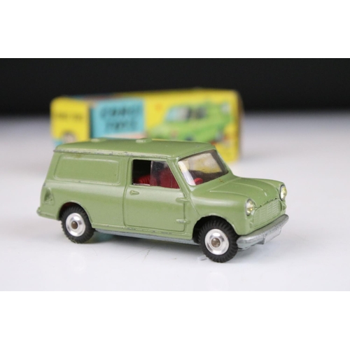 1384 - Two boxed Corgi diecast models to include 450 Austin Mini Van in green (paint chips but gd overall, ... 