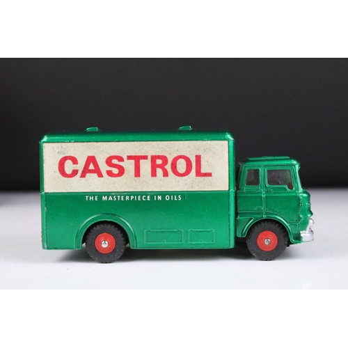 1385 - Boxed Dinky 450 Bedford TK Box Van diecast model with Castrol decals, metallic green diecast vg with... 