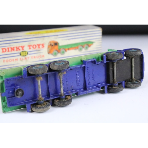 1388 - Three boxed Dinky Supertoys diecast models to include 902 Foden Flat Truck in blue cab & chassis wit... 