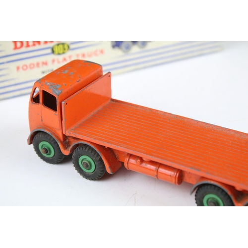 1388 - Three boxed Dinky Supertoys diecast models to include 902 Foden Flat Truck in blue cab & chassis wit... 