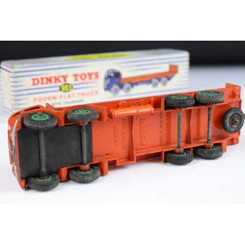 1388 - Three boxed Dinky Supertoys diecast models to include 902 Foden Flat Truck in blue cab & chassis wit... 