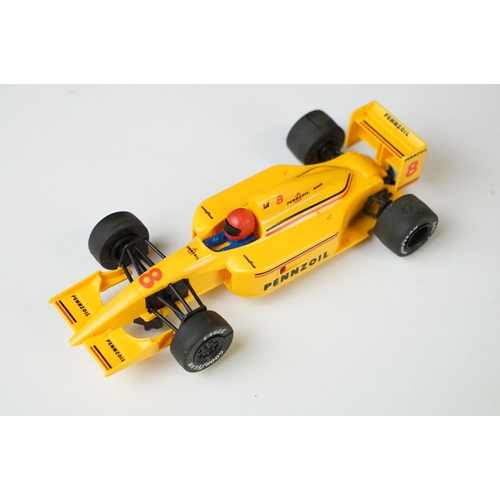 272 - Four boxed / cased Scalextric slot cars to include C143 Williams Renault FW 15C, C403 Ford Escort Co... 