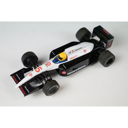 272 - Four boxed / cased Scalextric slot cars to include C143 Williams Renault FW 15C, C403 Ford Escort Co... 