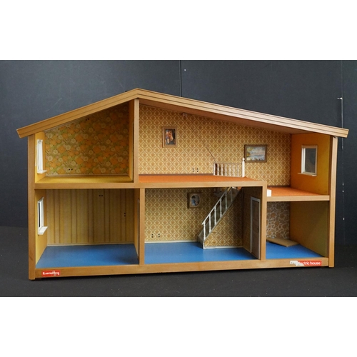 373 - Lundby Of Sweden dolls house, circa 1970s, together with a collection of related Lundby dolls house ... 