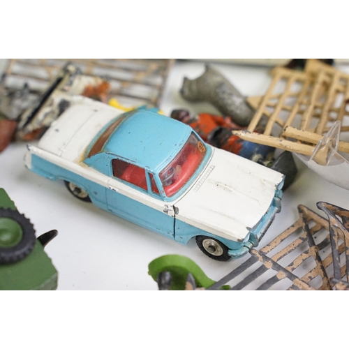 322 - Collection of 18 diecast models to include Dinky, Corgi and Britains examples featuring army related... 