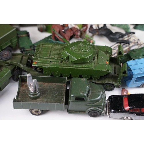 322 - Collection of 18 diecast models to include Dinky, Corgi and Britains examples featuring army related... 