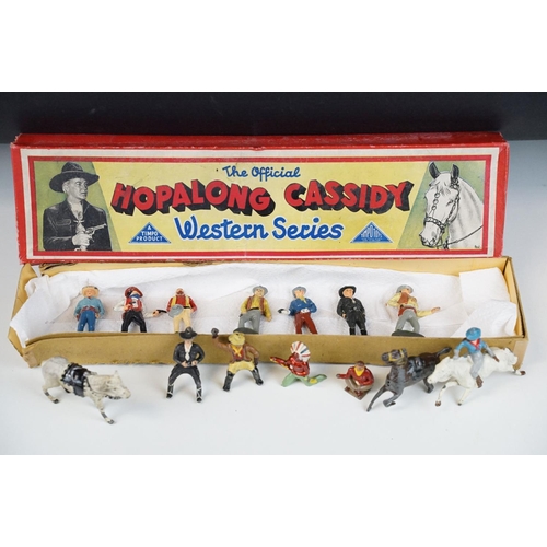 325 - Boxed Timpo Toys Hopalong Cassidy Western Series Set No. 219 in original box, including 7 x standing... 